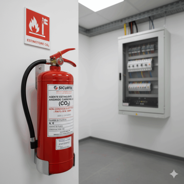 Estintore per quadri elettrici