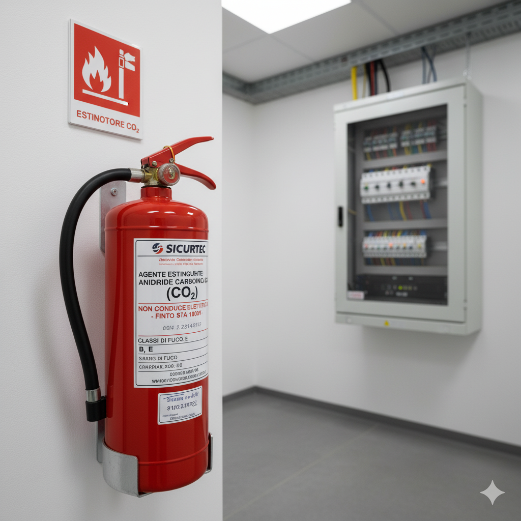 Estintore per quadri elettrici