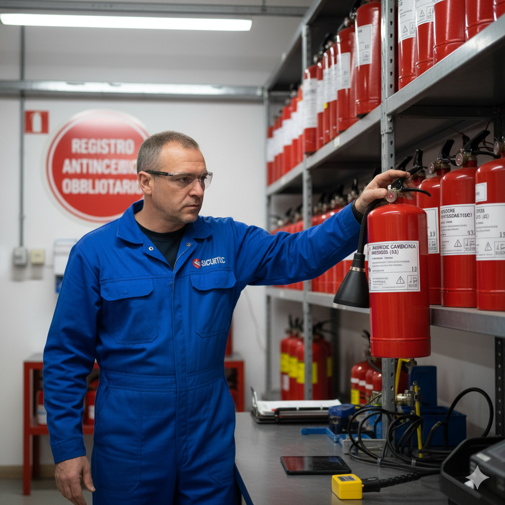 Estintore per quadri elettrici