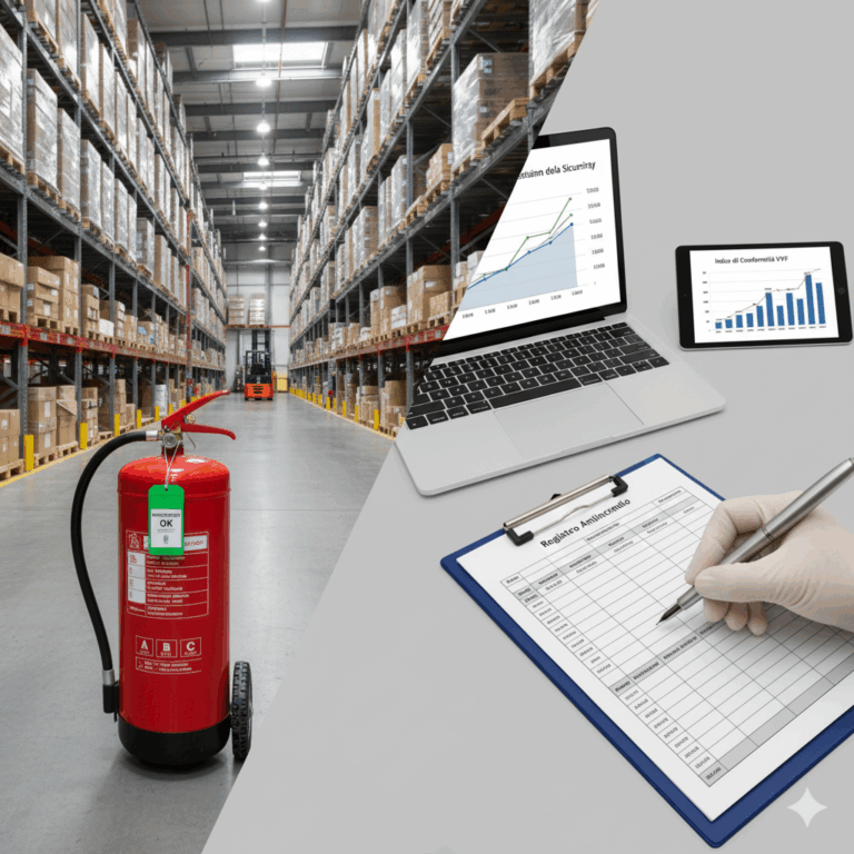 Estintore carrellato per magazzini